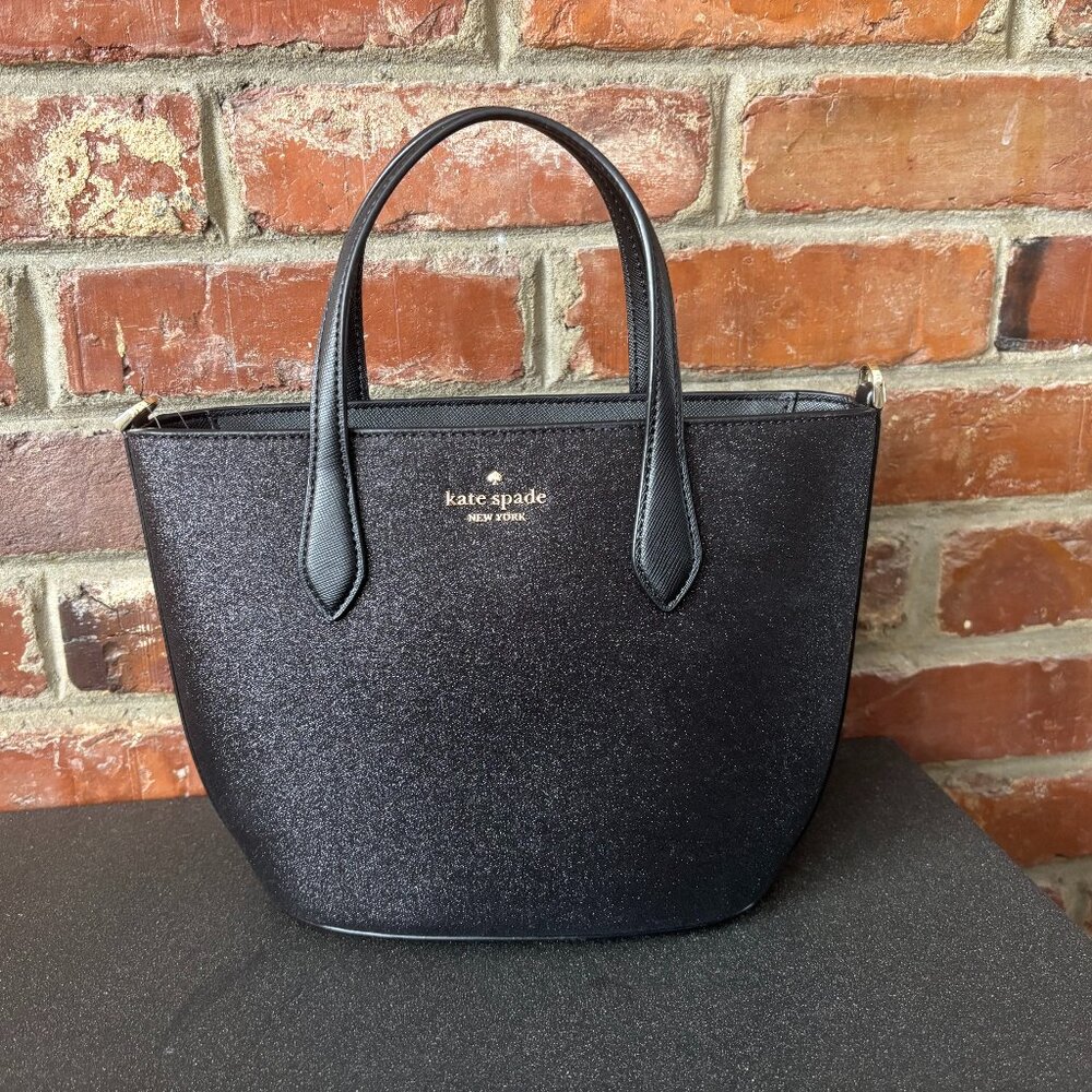 NWT Kate Spade Black Glimmer Satchel